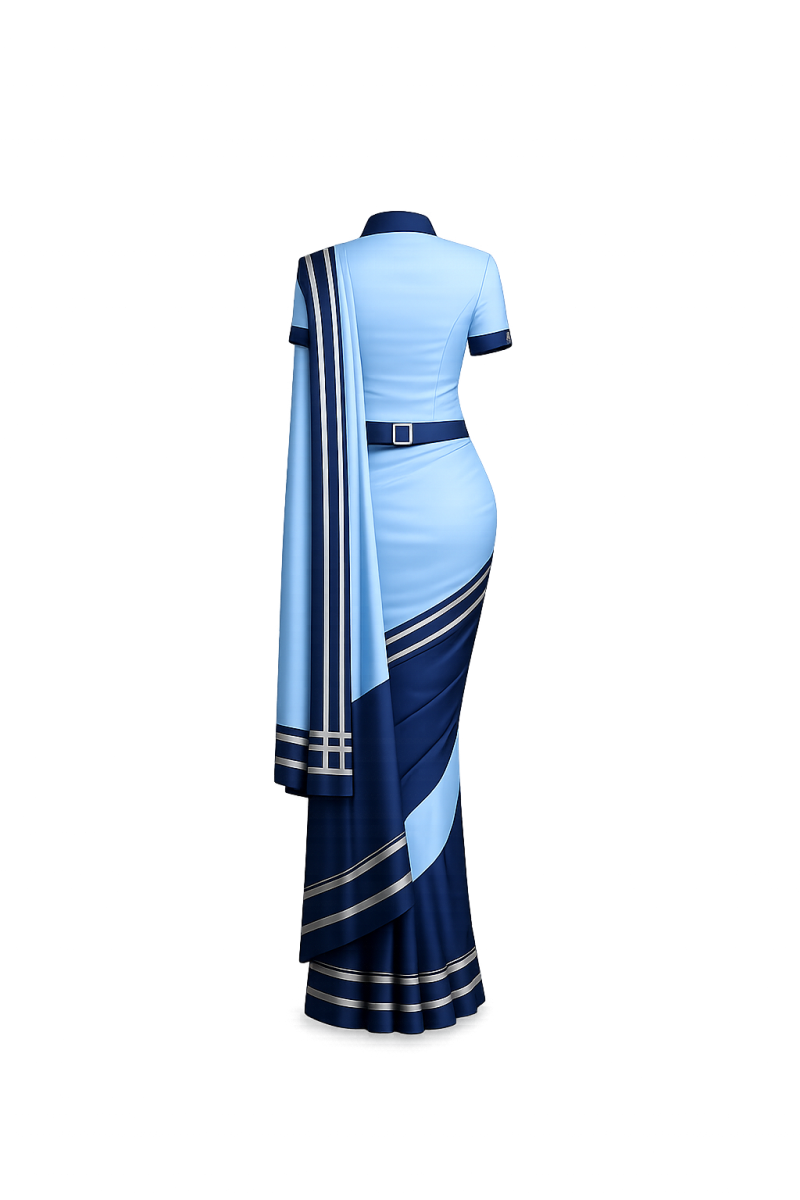 House Keeping Uniform Saree Back